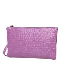 Buy Crocodile Pattern Wallet Purple in UAE