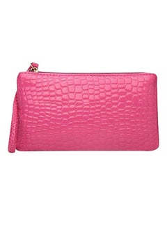 Buy Crocodile Pattern Wallet Rose Red in UAE