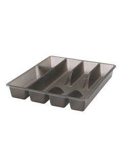 Buy Cutlery Tray Storage Grey 31x26x4centimeter in UAE