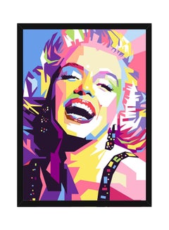 Buy Marilyn Monroe Pop Art Wall Poster With Frame Multicolour 40x55centimeter in UAE