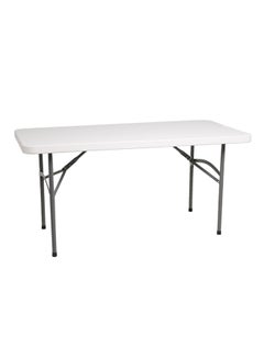 Buy 152 cm Folding Picnic Table with Steel Legs White in UAE