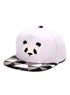 Buy Panda Printed Design Baseball Cap White/Black in UAE