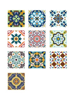 اشتري ملصق جداري ثلاثي الأبعاد ذاتي اللصق مكون من 10 قطع متعدد الألوان 20x20Ø³Ù†ØªÙŠÙ…ØªØ± في السعودية