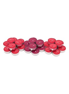 Buy 30-Piece Scented Tea Light Candle Red 38mm in Egypt