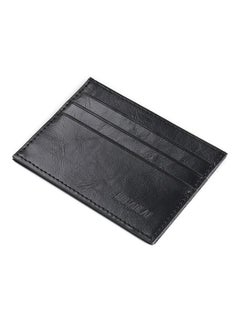 اشتري Simple Soft Leather Card Case With 6 Card Slots Black في الامارات