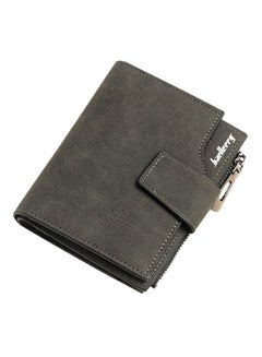 Buy Small Trifold Card Holder Wallet Grey in UAE