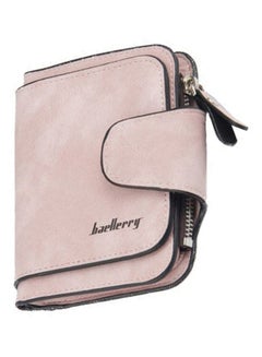 Buy Zipper Closure Coin And Card Wallet Beige in Saudi Arabia