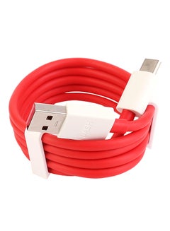 اشتري كابل بيانات بطرف توصيل USB Type-C سريع الشحن أحمر في السعودية