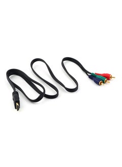 Buy HDMI To 3RCA Video Component Connection Cable Black in UAE