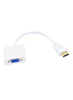 Buy HDMI To VGA Video Converter Adapter Cable White in UAE