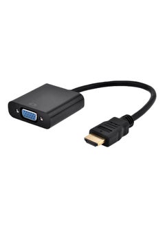 Buy HDMI To VGA Video Convertible Adapter For Laptop/DVD Black in UAE