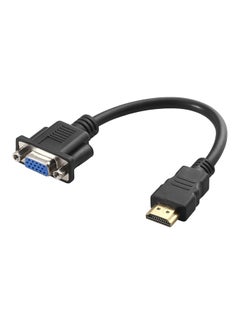 Buy HDMI Male To VGA D-SUB 15 Pins Female Video AV Adapter Cable Black in UAE