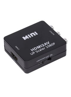 Buy Mini 1080P HDMI To RCA Audio Video AV CVBS Adapter Converter Black in Saudi Arabia