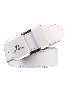 Buy Braided Woven Belt White in Saudi Arabia