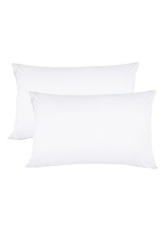 Buy 2-Piece Pillowcase cotton White in UAE