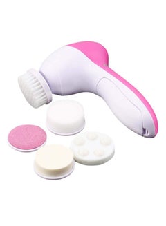 Buy 5-In-1 Electric Facial Pore Cleaner Pink/White 13x7x4centimeter in Saudi Arabia