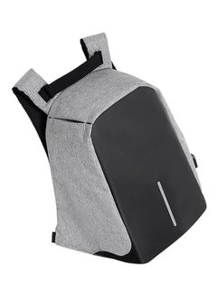 Buy Multifunction Backpack Casual Daypack With USB Connection Grey/Black in Saudi Arabia