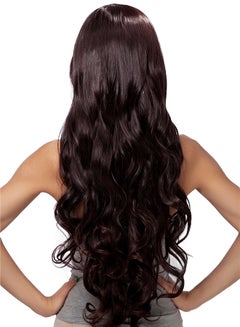 اشتري Long Curly Party Hair Wig Dark Brown 300grams في مصر