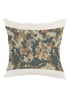 Buy Camouflage Printed Pillow Grey/Green/White 40x40cm in Egypt