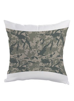 Buy Camouflage Printed Pillow Polyester Grey/White 40x40cm in Egypt