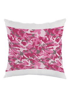 Buy Army Clothing Printed Throw Pillow Pink/White/Green 40 x 40cm in Egypt