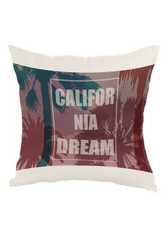 Buy California Dream Printed Pillow Blue/White/Brown 40x40cm in Egypt