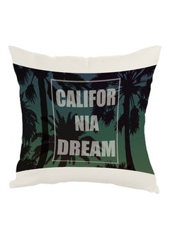 Buy California Dream Printed Pillow Green/White/Black 40x40cm in Egypt