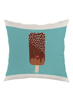 Buy Ice Cream Printed Pillow White/Blue/Brown 40 x 40cm in Egypt