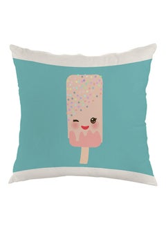 Buy Ice Cream Printed Pillow White/Blue/Beige 40 x 40cm in Egypt