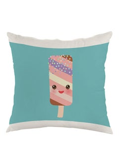 Buy Ice Cream Printed Pillow White/Blue/Pink 40 x 40cm in Egypt