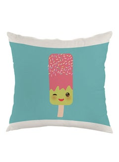 Buy Ice Cream Printed Pillow White/Blue/Pink 40 x 40cm in Egypt
