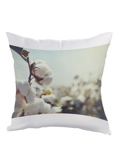 Buy Cotton Tree Printed Pillow White/Green 40 x 40cm in Egypt