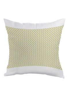 Buy Decorative Drawings Printed Pillow Green/White 40x40cm in Egypt