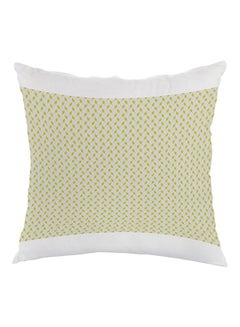 Buy Decorative Drawings Printed Pillow Green/White 40x40cm in Egypt