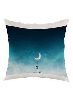 Buy Design A Painting Printed Pillow Blue/White 40 x 40cm in Egypt