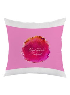 Buy Elegant Printed Pillow Pink/White 40 x 40cm in Egypt