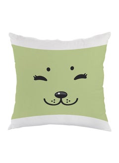 Buy Dog Printed Pillow Green/Black/Grey 40x40cm in Egypt