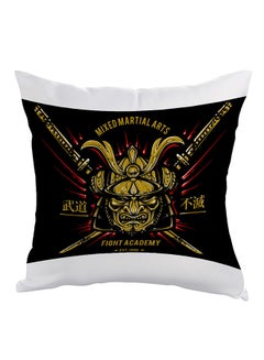 Buy Legendary Fight Printed Pillow Black/Yellow/White 40x40cm in Egypt