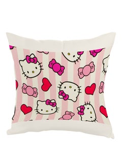 Buy Hello Kitty Printed Pillow Pink/White/Red 40x40cm in UAE