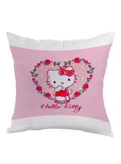 Buy Hello Kitty Printed Pillow Pink/White/Red 40x40cm in UAE