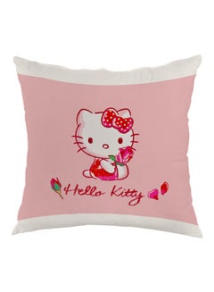 Buy Hello Kitty Printed Pillow Pink/White/Red 40x40cm in UAE