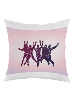 Buy Joy Of Youth Printed Pillow Pink/Purple/Blue 40 x 40cm in Egypt