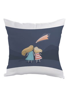 Buy Kids Wishes Printed Pillow Grey/White/Yellow 40 x 40cm in Egypt