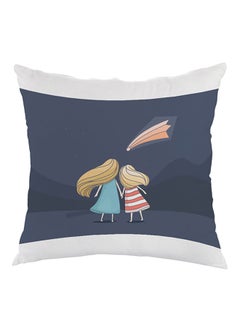 Buy Kids Wishes Printed Pillow Grey/White/Yellow 40 x 40cm in Egypt