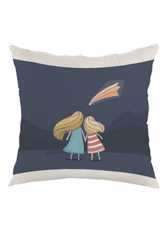 Buy Kids Wishes Printed Pillow Grey/White/Yellow 40 x 40cm in Egypt