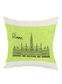 Buy Landmark Vienna Printed Bed Pillow Green/White/Black 40 x 40cm in Egypt