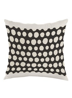 Buy Large And Small Circles Printed Pillow Black/White 40x40cm in Egypt