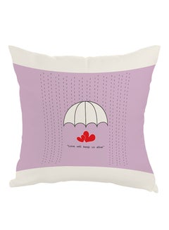 Buy Love Will Keep Us Alive Printed Pillow Pink/White/Black 40x40cm in Egypt