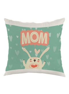 Buy Mom Printed Pillow Green/Pink/Yellow 40 x 40cm in Egypt