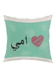 Buy Mother's Love Printed Pillow Light Blue/Black/Red 40 x 40cm in Egypt